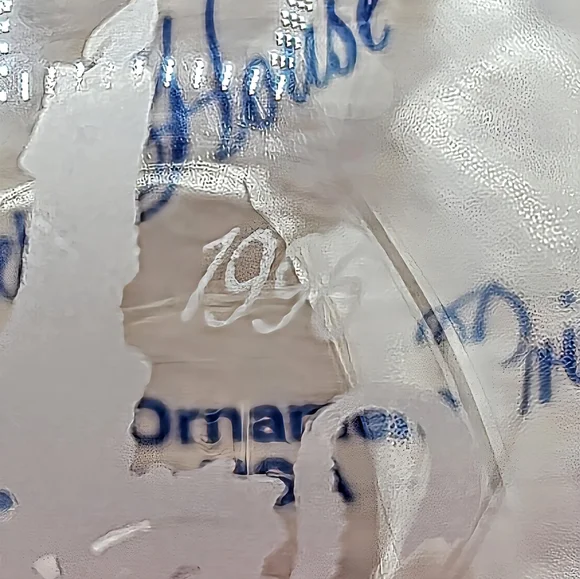 Princess House Blown Crystal Candle Etched Ball Ornament Made USA 1996 vintage - Picture 4 of 7